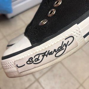 ED HARDY  Black slip in/studded shoe!  SO CUTE!
